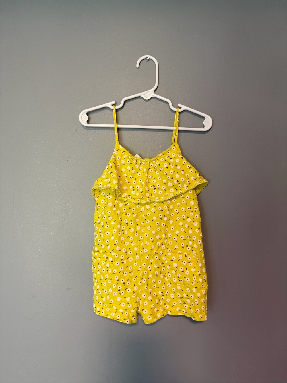 Zara Yellow Floral Ruffle Romper